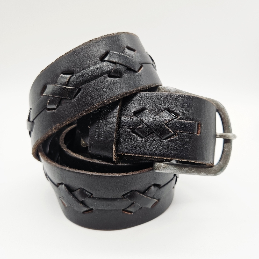 LEVI STRAUSS | genuine leather woven detail belt